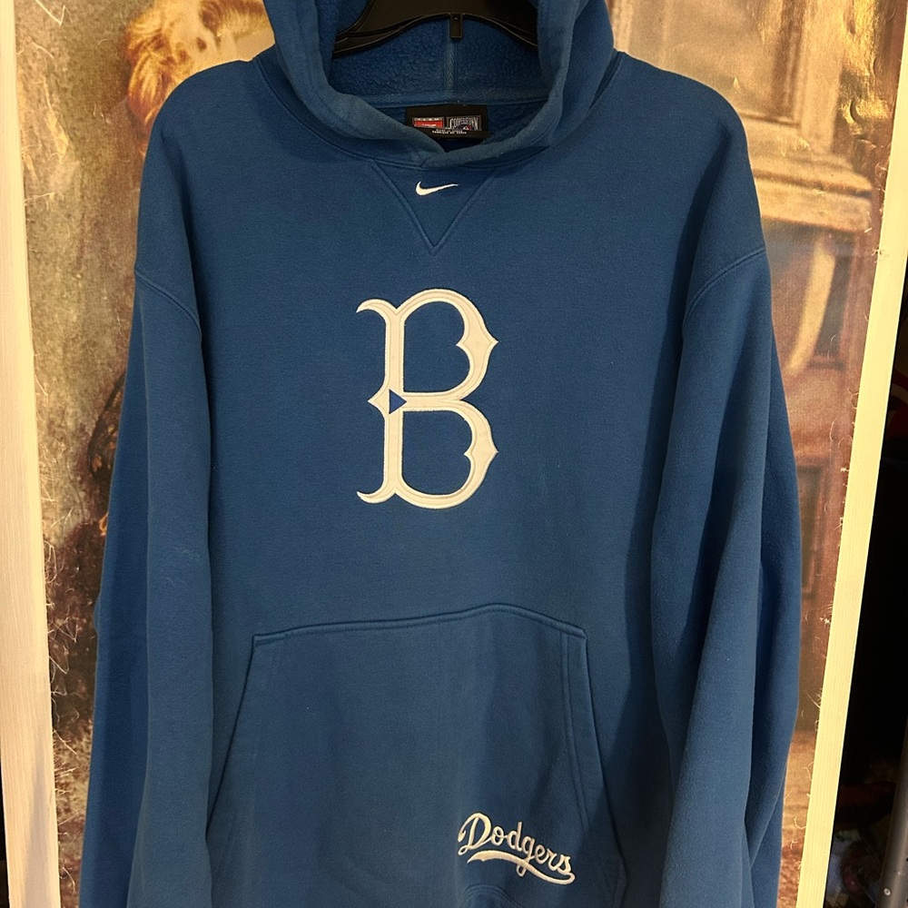 Vintage! Nike Cooperstown Collection Brooklyn Dodgers Men's Hoodie. Size XL.